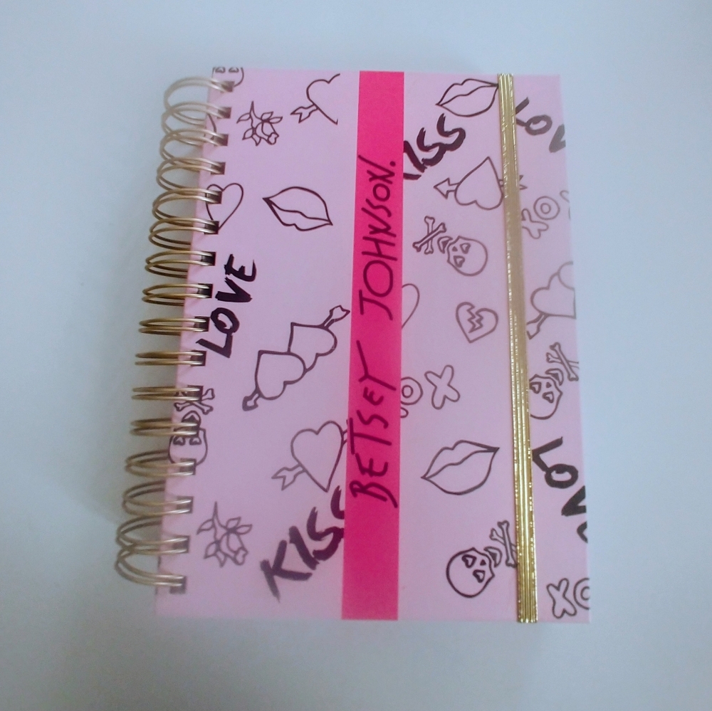 Betsey Johnson Pink and Gold Notebook